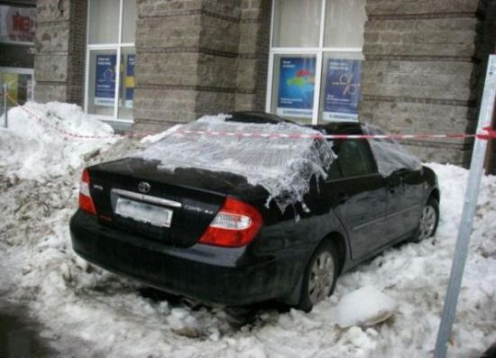 Buzlar eridi arabalar böyle pert oldu galerisi resim 6