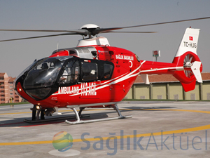 Ambulans helikopter, prematüre bebek için havalandı