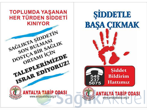 Doktorlara "şiddetle başa çıkabilme" broşürü