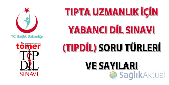 Tıpta uzmanlık için yabancı dil sınavı (TIPDİL) soru türleri ve sayıları