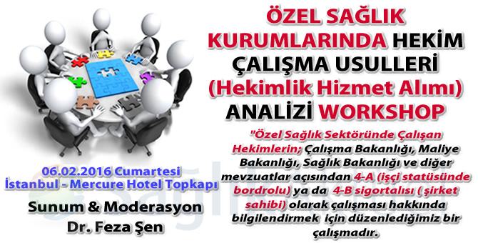 Özel sağlık kurumlarında hekim çalışma usulleri (hekimlik hizmet alımı) analizi-Workshop