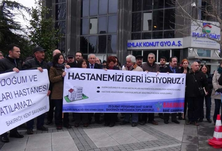 Bakırköy'de hastane eylemi.. İçeride ihale, dışarıda protesto