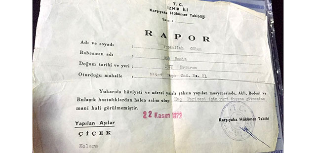 Gülen'in sağlık raporunu, hatıra olarak saklayan komiser gözaltına alındı
