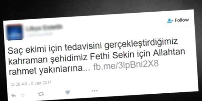 Estetik merkezinin Şehit Polis Fethi Sekin'le ilgili çirkin reklamına soruşturma!