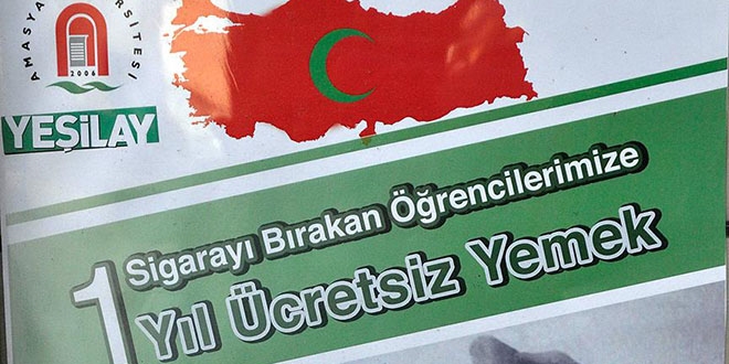 Sigarayı bırakan üniversiteliye ücretsiz yemek kampanyası