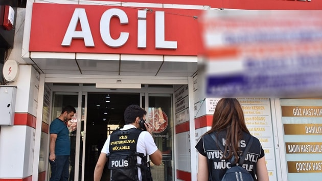 Tıp merkezine uyuşturucu baskını: 9 gözaltı