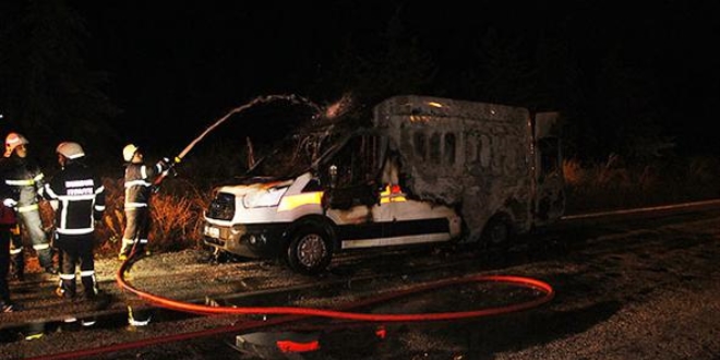 Burdur'da ambulansta yangın çıktı hasta öldü