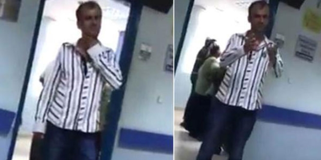 Yaralı tavuğunu pansuman için hastaneye getirdi