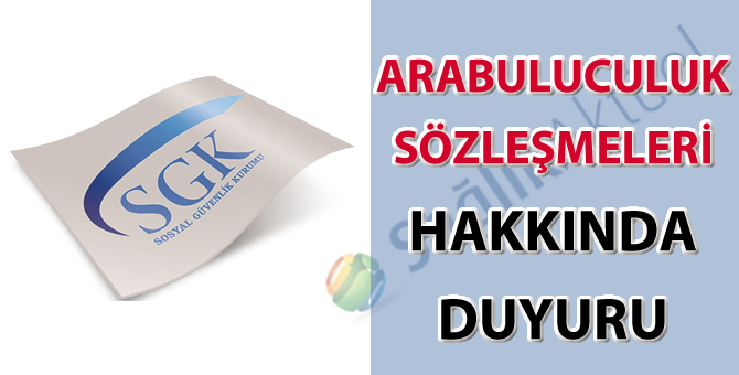 Arabuluculuk sözleşmeleri hakkında SGK duyurusu
