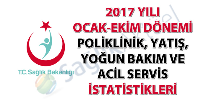 2017 yılı Ocak-Ekim dönemi poliklinik, yatış, yoğun bakım ve acil servis istatistikleri