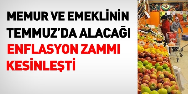 Memur, Temmuz'da yüzde 1,76 enflasyon zammı alacak