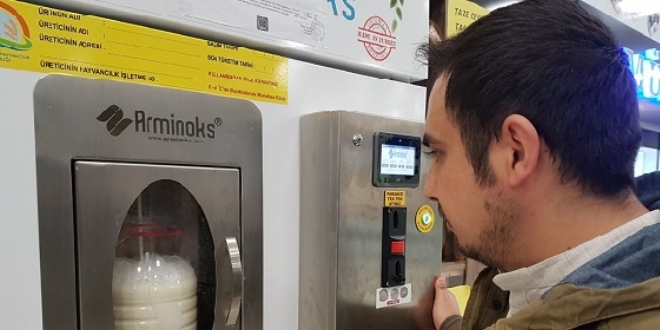Ankaralılar çiğ sütünü artık süt otomatlarından alıyor