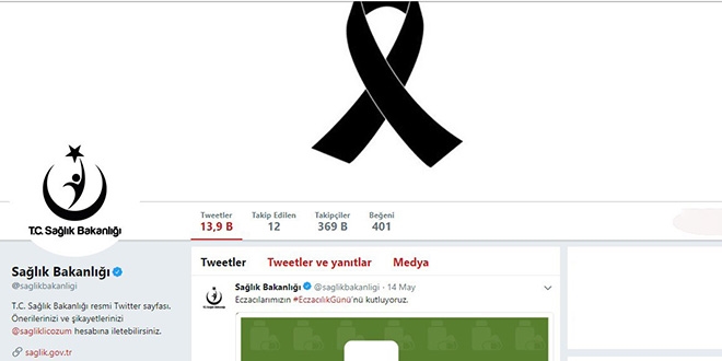 Sağlık Bakanlığı, Twitter hesabını kararttı