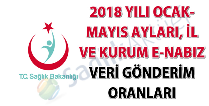 2018 yılı Ocak-Mayıs ayları, il ve kurum e-Nabız veri gönderim oranları