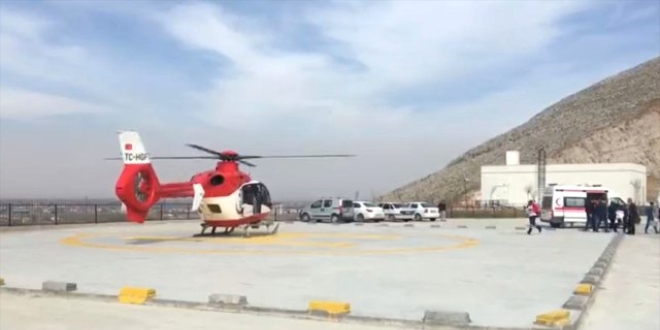Ambulans helikopter beyin ödemi oluşan kişi için havalandı