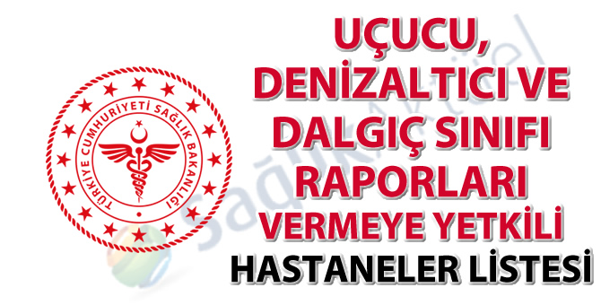 Uçucu, Denizaltızcı, Dalgıç Sınıfı Sağlık Raporu Vermeye Yetkili Hastaneler Listesi