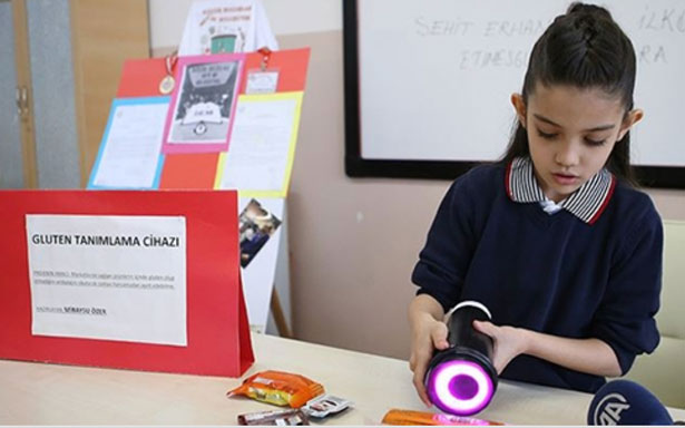 İlkokul öğrencisi Miraysu Özer'den Çölyak hastalarının hayatını kolaylaştıracak tasarım