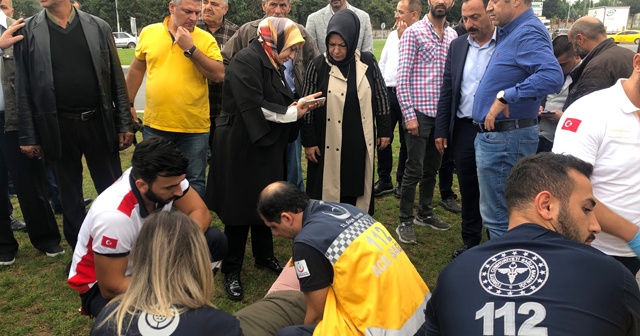 Epilepsi krizi geçiren kadının yardımına belediye başkanı koştu