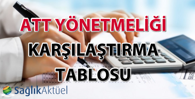 ATT Yönetmeliği karşılaştırma tablosu - 01.10.2019