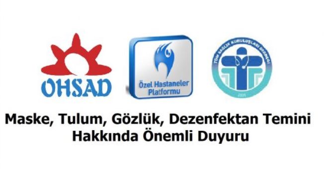 Maske, Tulum, Gözlük, Dezenfektan Temini Hakkında Derneklerden Önemli Duyuru