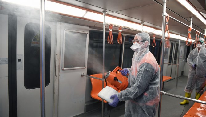 ABB: Ankara Metrosu'ndaki dezenfeksiyon çalışmaları sayesinde yüzeylerde virüse rastlanmadı