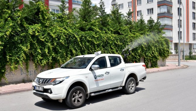 Karatay'da ilaçlama çalışmalarına hız verildi
