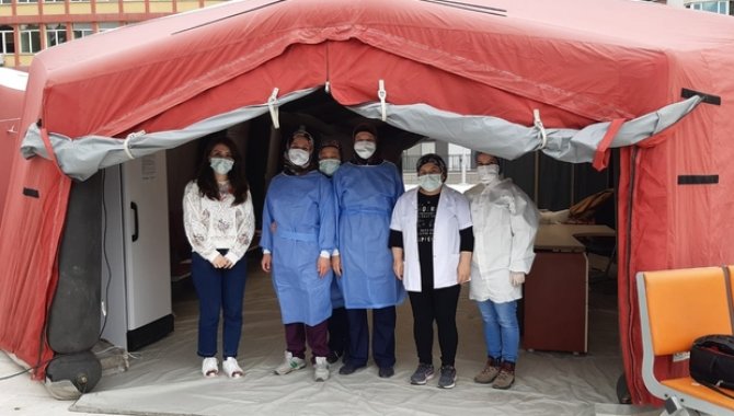 Kovid-19 aşılama oranı en yüksek ikinci kent Amasya'da aşı çadırları kuruldu