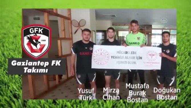 Bolu'da kamp yapan Süper Lig takımları, vatandaşlara aşı olma çağrısında bulundu