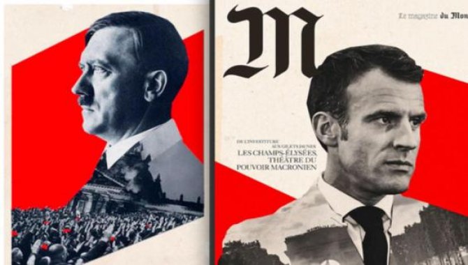 Fransa’da Cumhurbaşkanı Macron’u Hitler’e benzeten afişlerle ilgili soruşturma başlatıldı