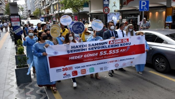 Samsun'da "Hedef 1 Günde 55 bin 555 Aşı" kampanyası başlatıldı