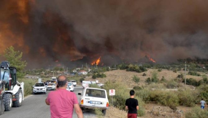 Aydın Valisi Aksoy, Çine'de orman yangınının sürdüğü bölgede incelemede bulundu: