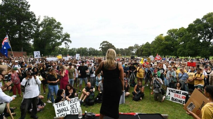 Avustralya'da Kovid-19 yasakları protesto edildi
