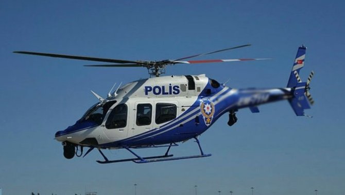 Van'da polis helikopteri parmağı kopan hasta için havalandı