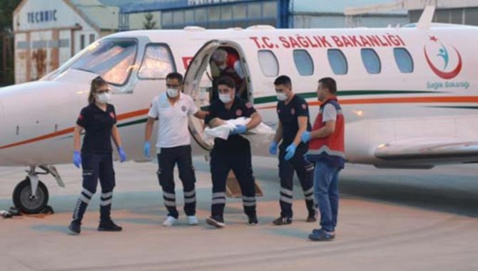 Ordu'da yenidoğan bebek ambulans uçakla İstanbul'a sevk edildi