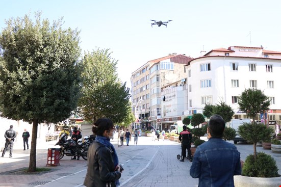Bolu'da drone destekli Kovid-19 denetimleri artırıldı