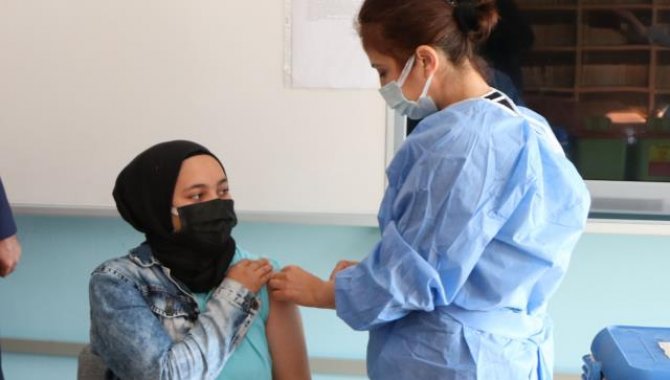 Havza'da okullarda aşılama çalışması