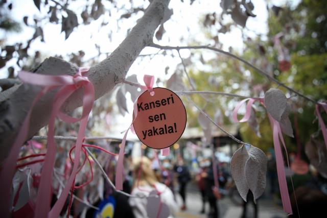 Kırklareli'nde meme kanserine "farkındalık ağacı" ile dikkat çekildi