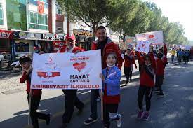 Muğla'da "Kızılay Sağlık Yürüyüşü" düzenlendi