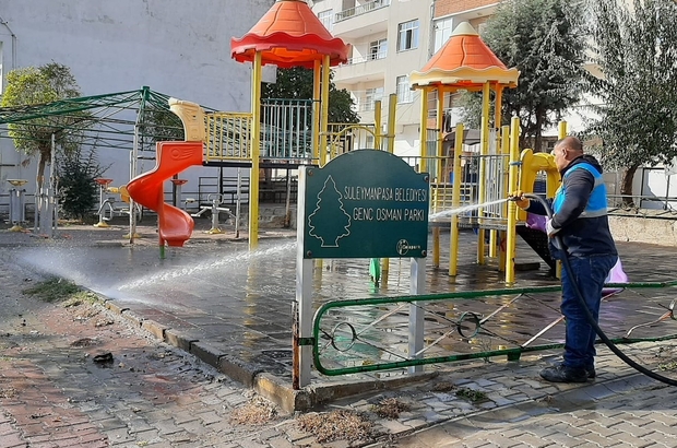 Süleymanpaşa'da salgınla mücadelede dezenfeksiyon işlemleri sürüyor