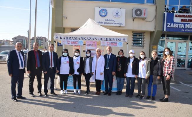 Kahramankazan'da organ bağışı kampanyası düzenlendi