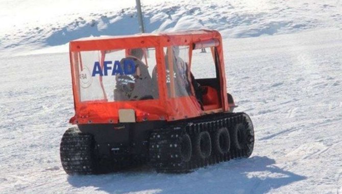 Gaziantep'te bir hasta amfibik araçla kurtarıldı