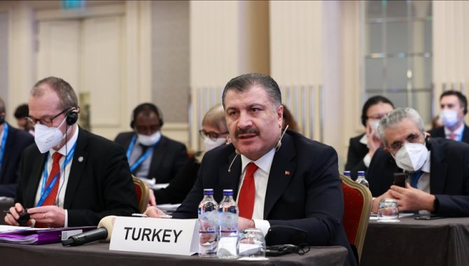 Bakan Koca, Avrupa Bölgesi Göç ve Sağlık Yüksek Düzeyli Toplantısı'nda konuştu:
