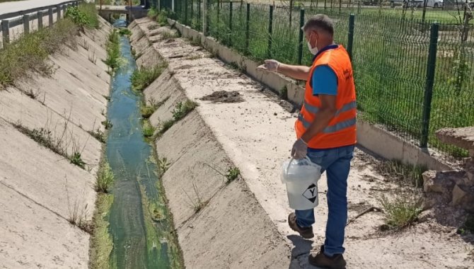 Gediz'de larva öncesi ilaçlama çalışması başlatıldı