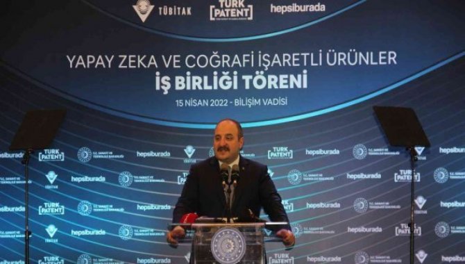 Bakan Varank, Yapay Zeka ve Coğrafi İşaretli Ürünler İş Birliği Töreni'nde konuştu: