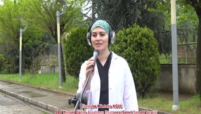 Trabzon'da hemşire ve ebelerin seslendirdiği yöresel şarkılara klip çekildi