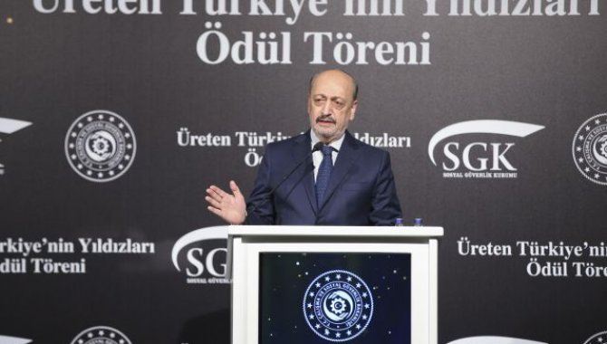 Çalışma ve Sosyal Güvenlik Bakanı Bilgin, "Üreten Türkiye'nin Yıldızları Ödül Töreni"nde konuştu: