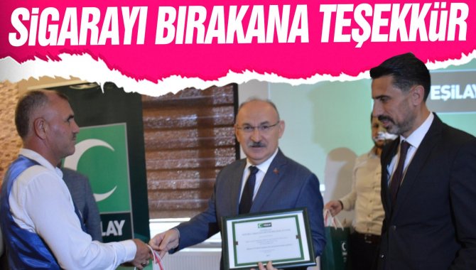 Manisa'da sigarayı bırakanlara "teşekkür"