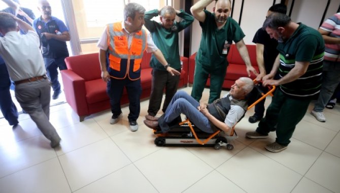 Tekirdağ'da huzurevinde deprem tatbikatı yapıldı