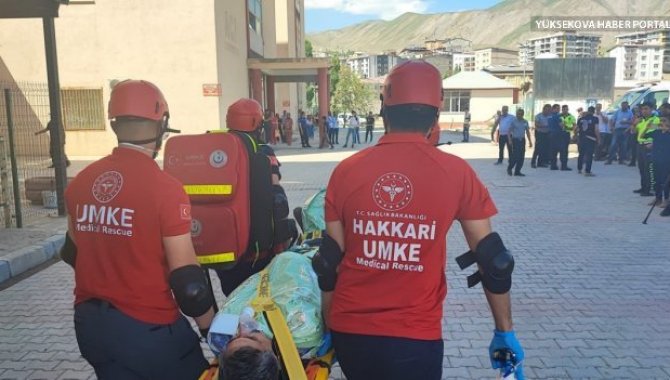 Hakkari Devlet Hastanesi'nde yangın tatbikatı yapıldı