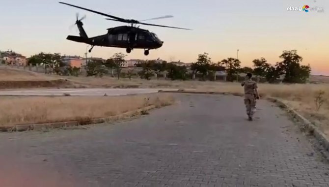 Elazığ'da yaylada rahatsızlanan kadının yardımına jandarma helikopteri yetişti